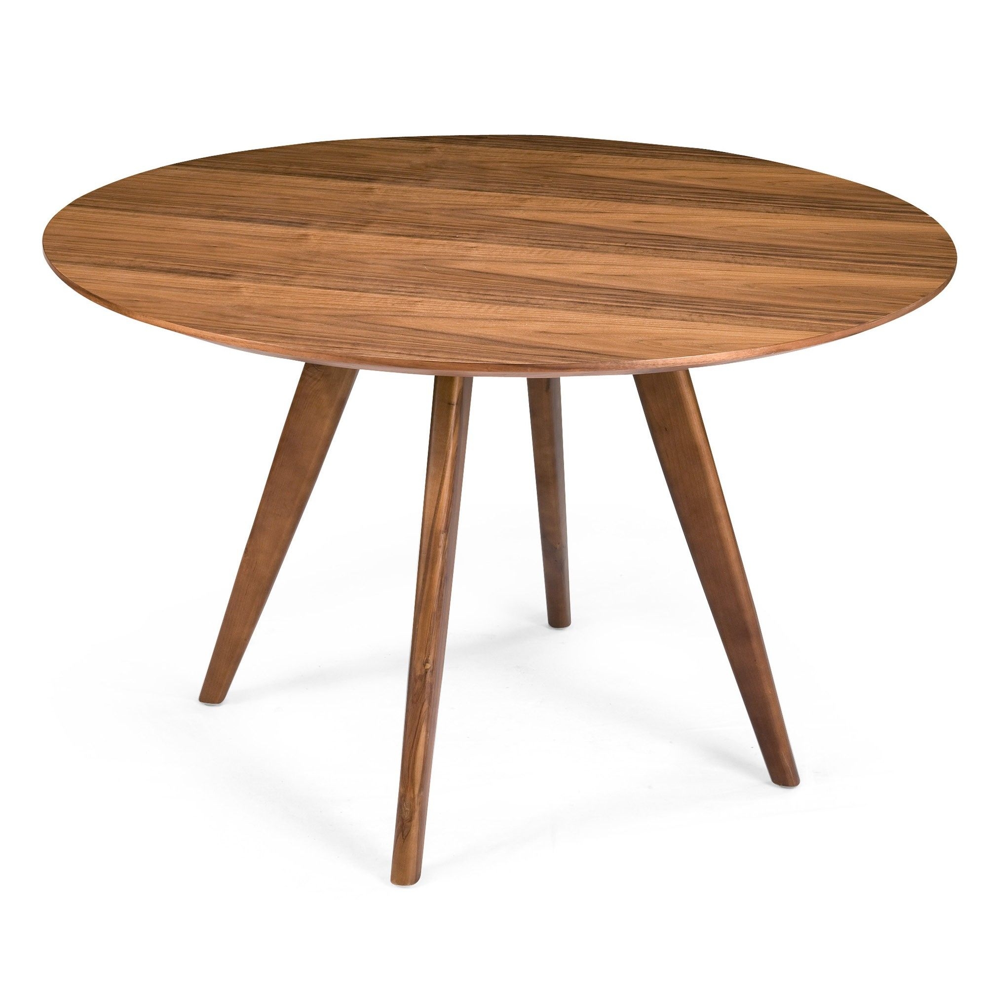 Sole walnut round dining table