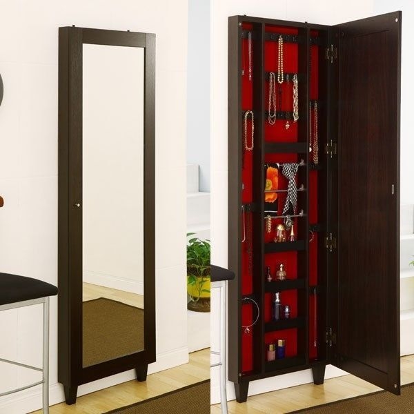 Box Storage Wood Mirror sale Jewelry with lockers or compartments with mirror bottom Collection box Room decoration
