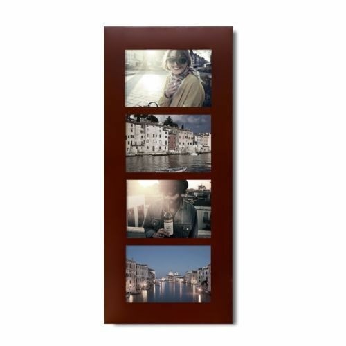 Adeco [PF0425] Walnut Wooden Wall Hanging Collage Picture Photo Frame - Home Decor Wall Art
