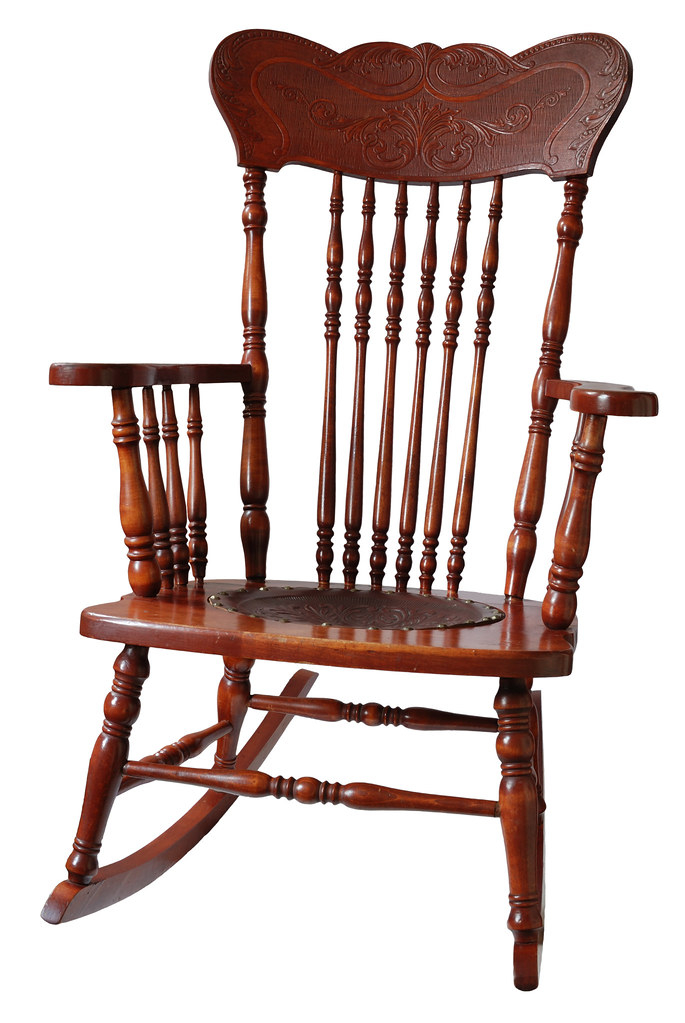 Antique wooden rocking chair 1