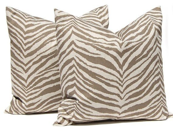 zebra print throw pillows