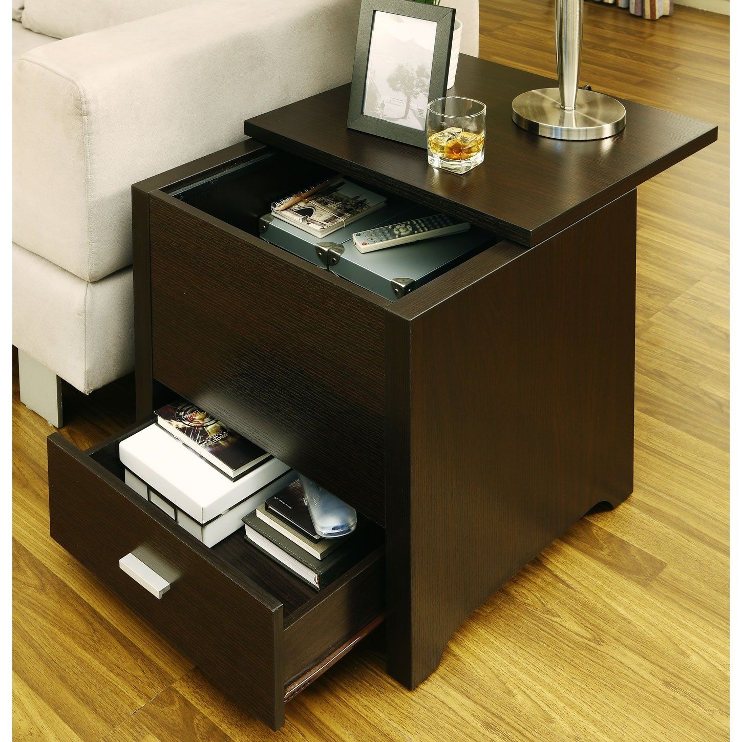 End tables for living on sale room with storage