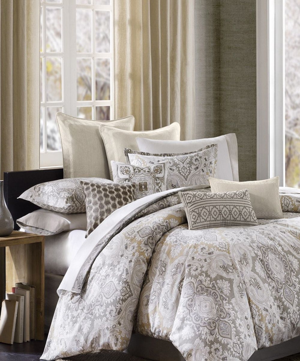 SÄVMOTT Comforter and pillowcase(s), gray paisley pattern, Full/Queen - IKEA