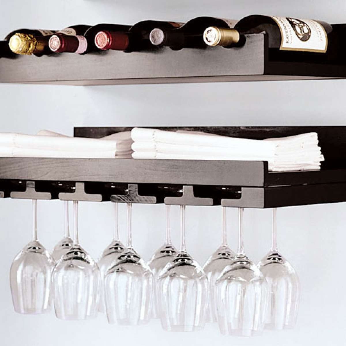 Homemade wine glass rack