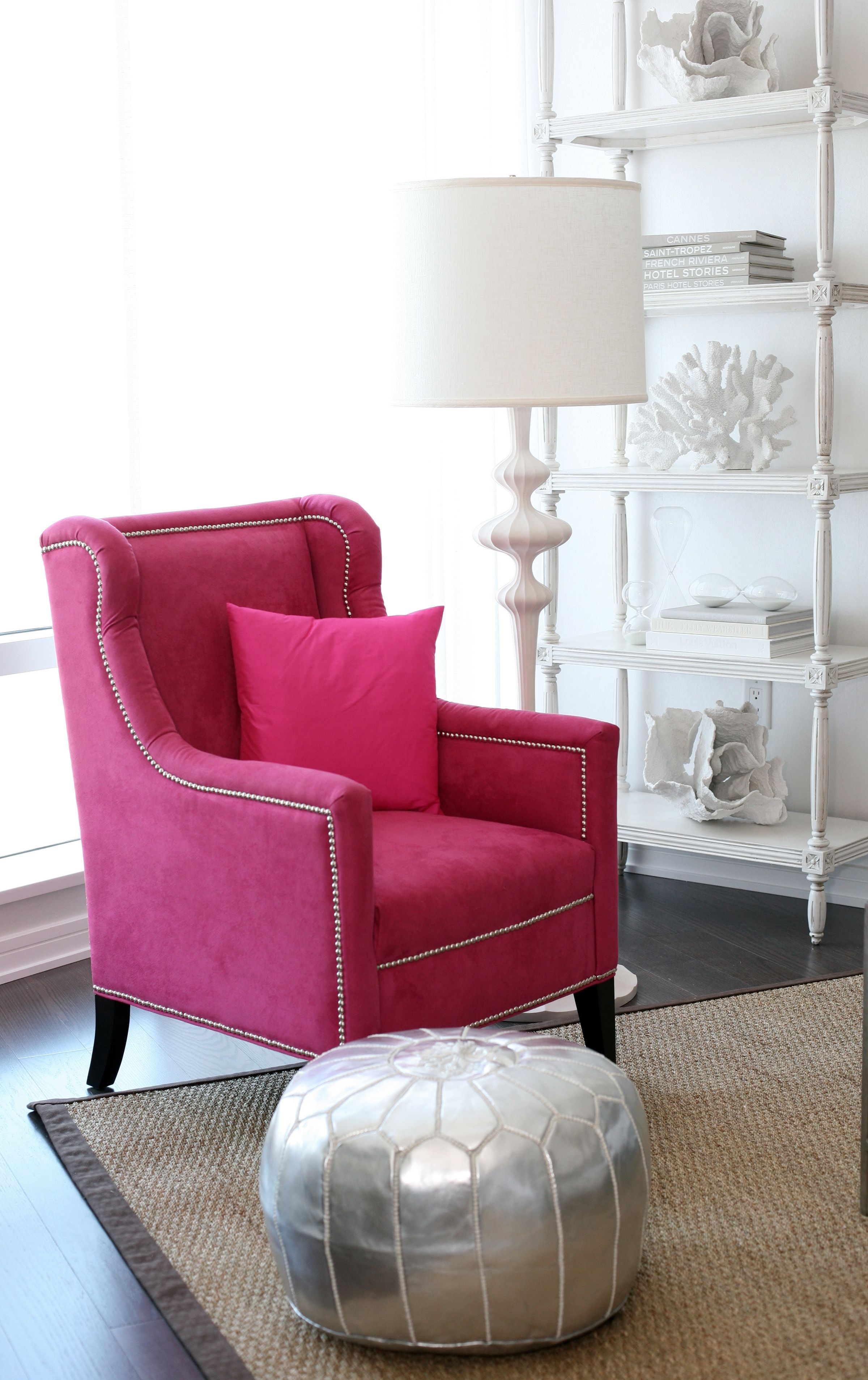 hot pink occasional chair