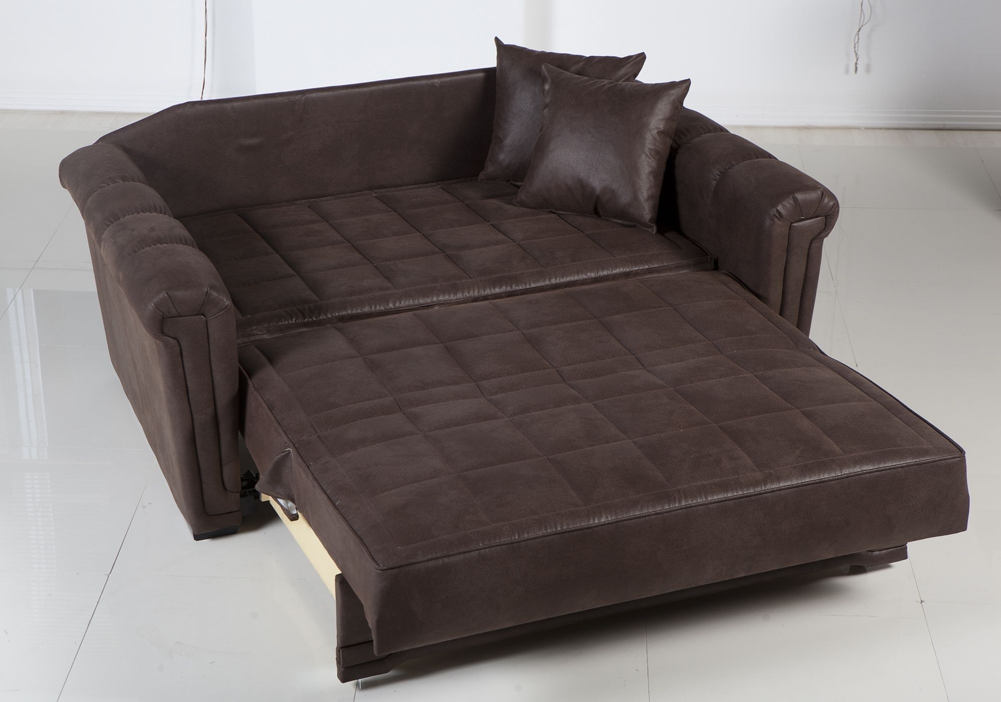 devion furniture fabric loveseat pull out sofa bed