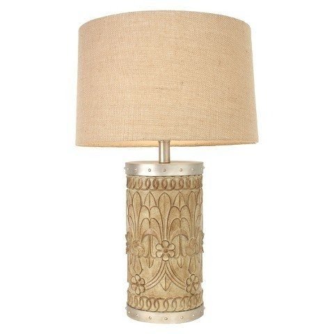 J. Hunt Carved Fleur-de-lis Table Lamp