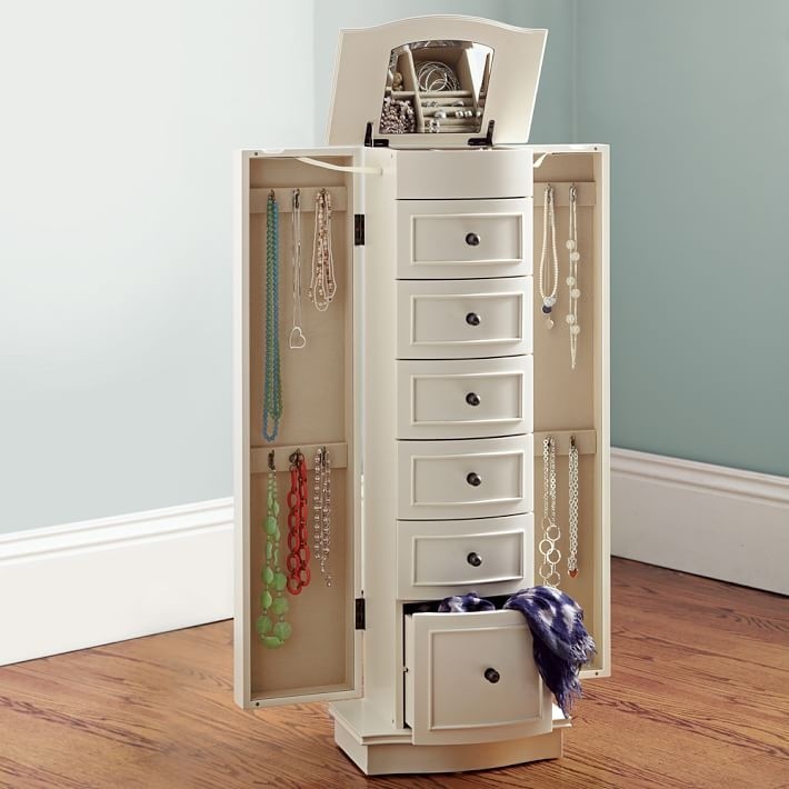 Large jewelry chest armoire