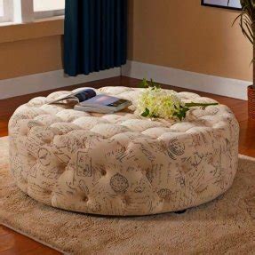 Large tufted ottoman coffee table