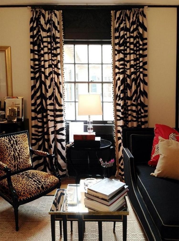 animal print window sheers