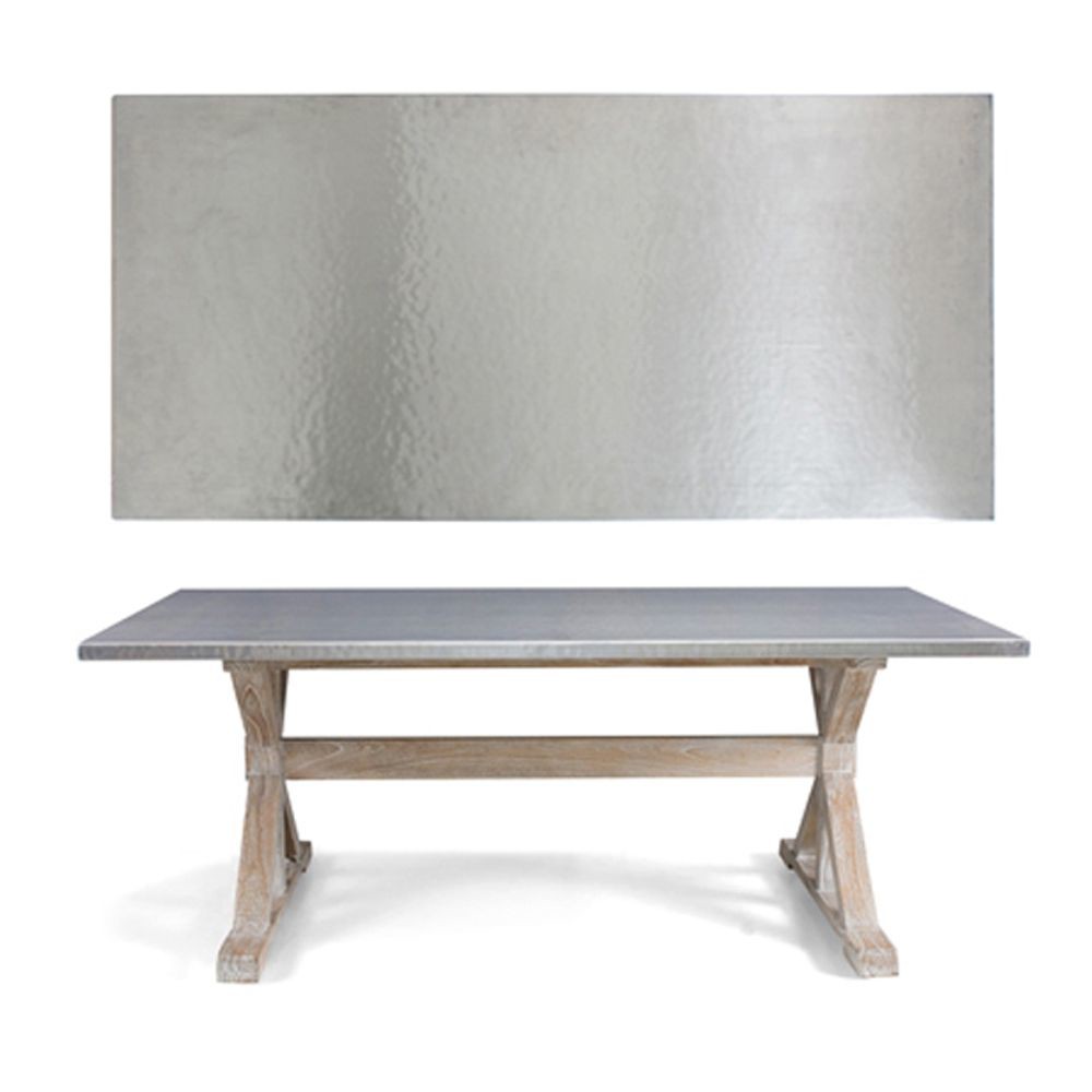Metal top dining table