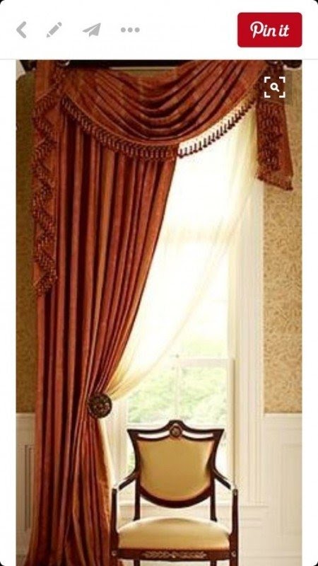 Single curtain panel on a window