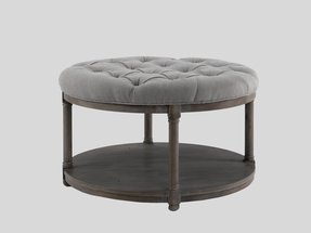 Round Tufted Ottoman Coffee Table - Foter