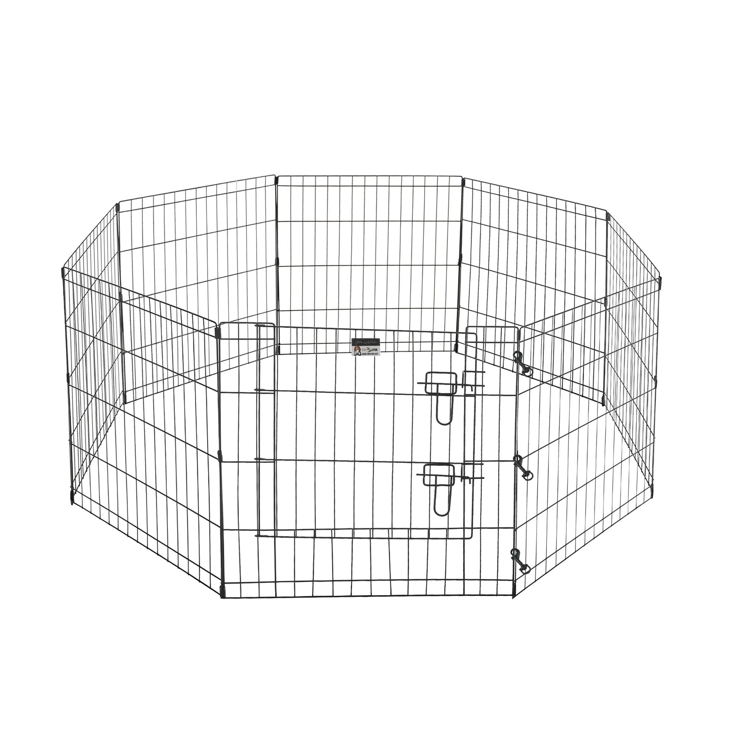 Pet Trex Premium Quality 24" Exercise Playpen for Dogs Eight 24" x 24" High Panels with Gate