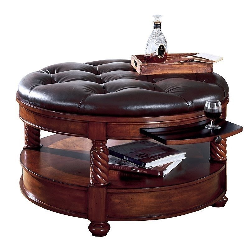 Round Tufted Ottoman Coffee Table - Ideas on Foter