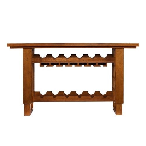 Southern enterprises ridling console wine rack distressed birch this console