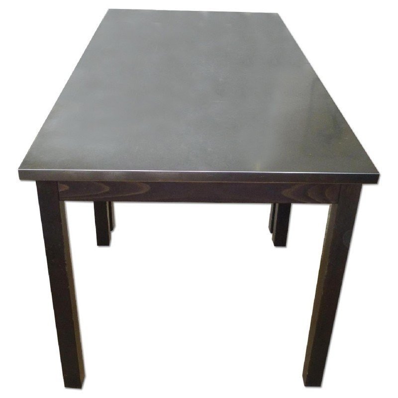 Steel top kitchen table