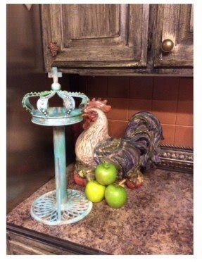 Turquoise crown paper towel holder