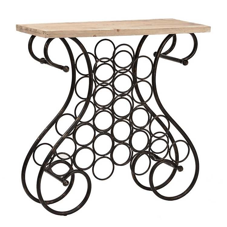 Wine rack console table