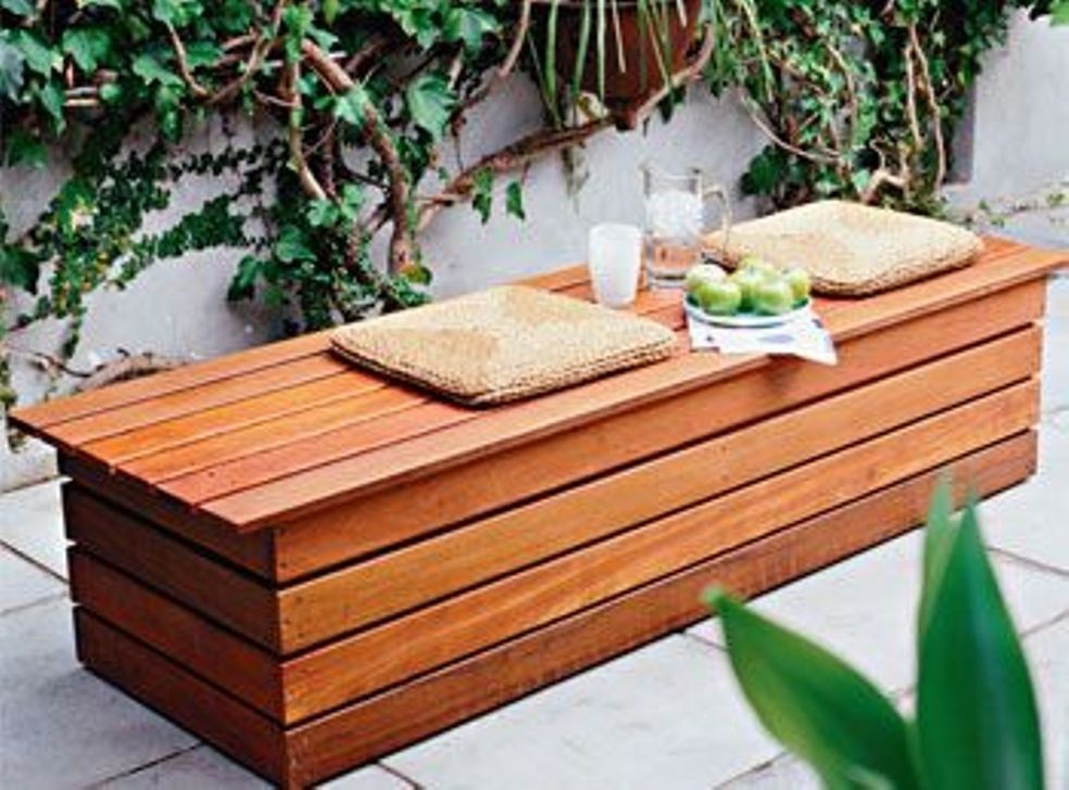 Waterproof patio store storage bench