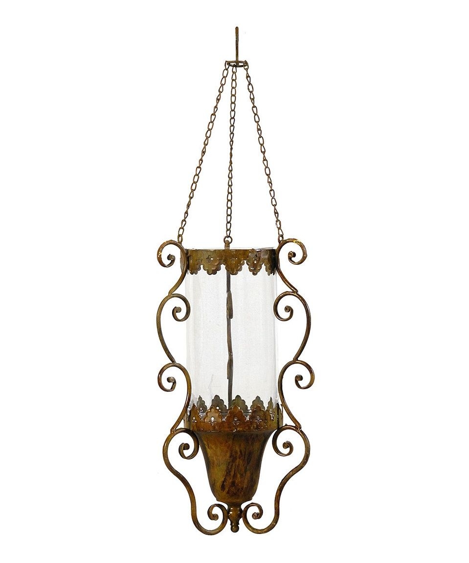 Black wrought iron wall mounted candle holder
