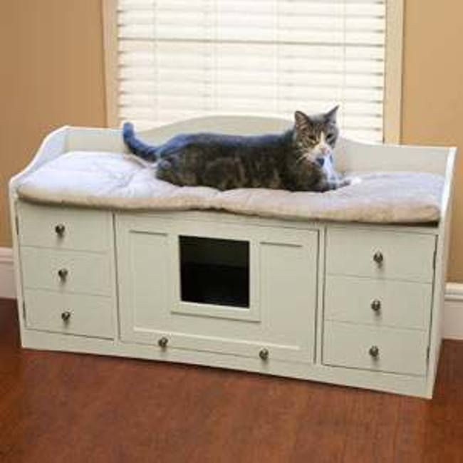 Litter box deals enclosure bench