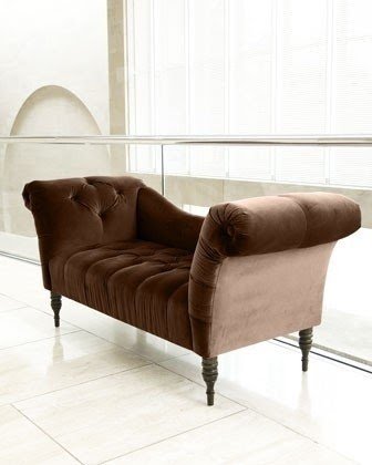 Chocolate brown chaise lounge 1