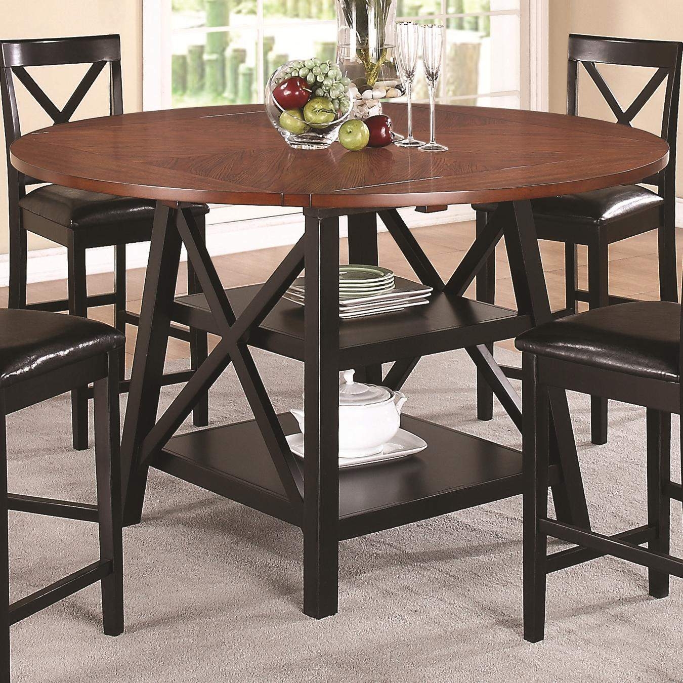 Round Counter Height Tables With Leaf Foter