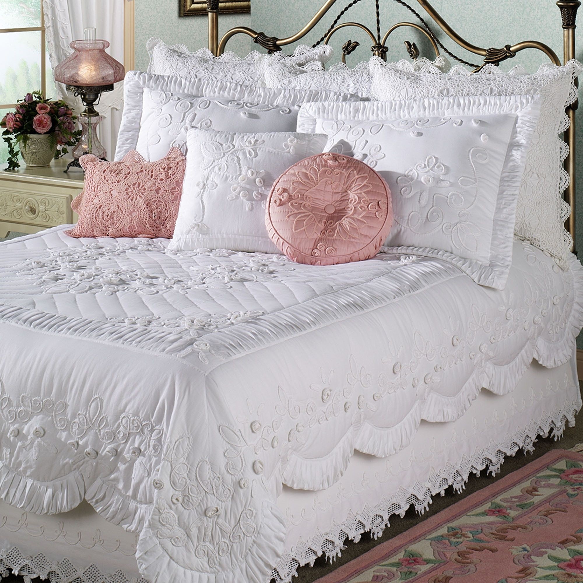 Bed skirt dust ruffle SMOTH NATURAL