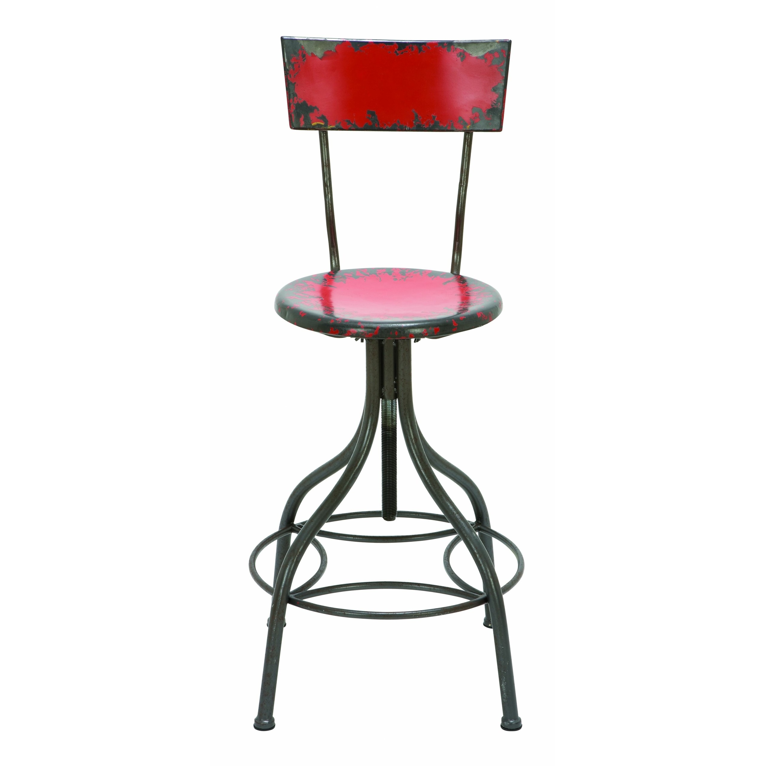 Deco 79 Metal Bar Chair, 41 by 18-Inch, Red
