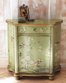 Hand painted accent chest