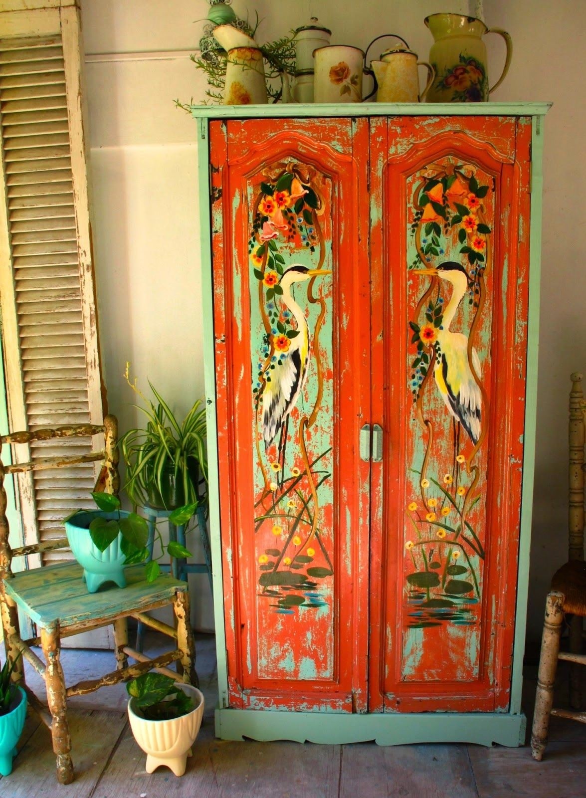 Hand painted cabinet 6