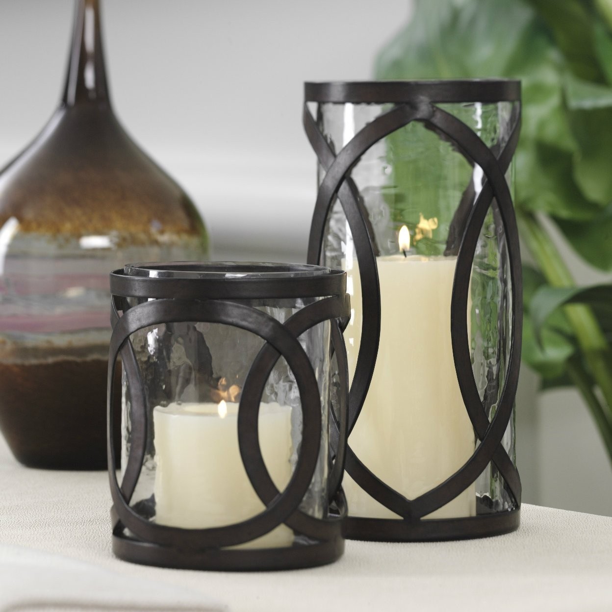 Hurricane Candle Holder: Choose from three sizes.