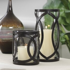 iron hurricane candle holders wrought tall glass foter carlyleavenue zodax charisma modern