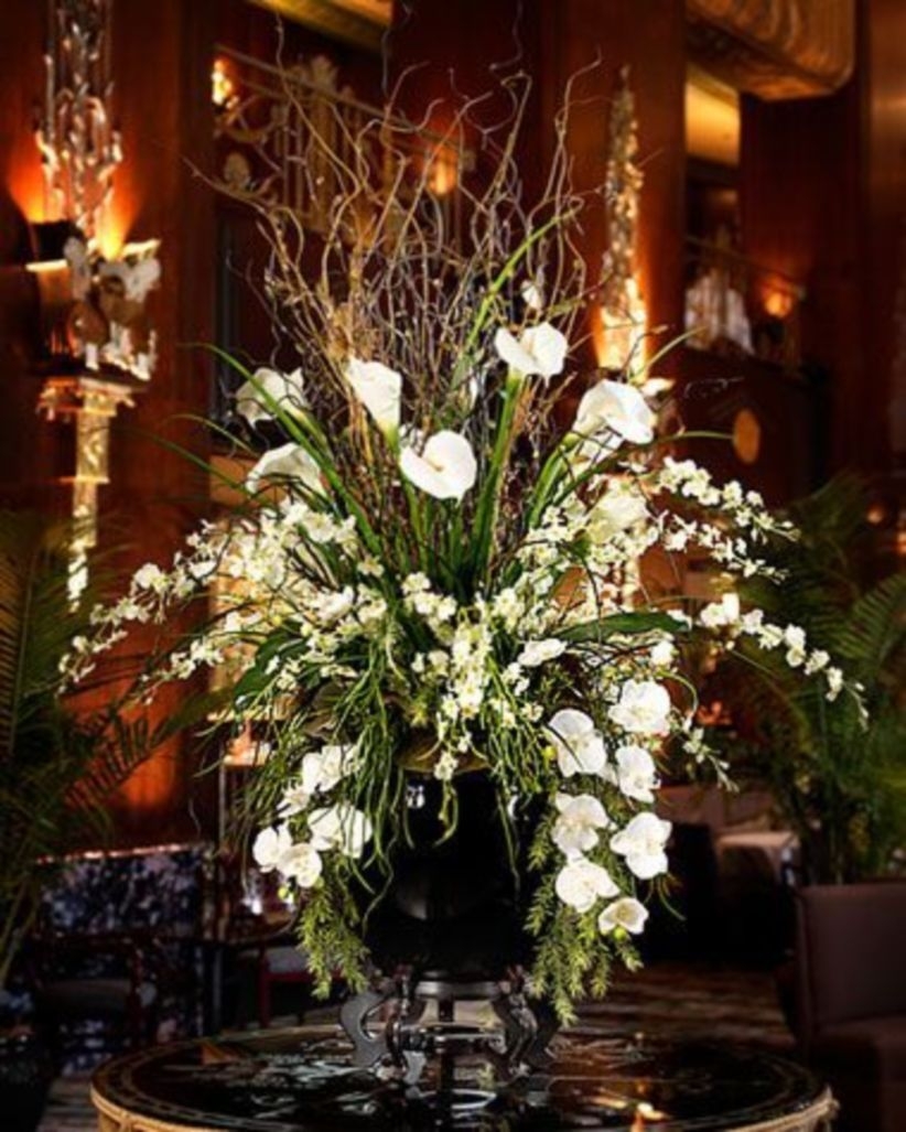 Large silk shop floral arrangements