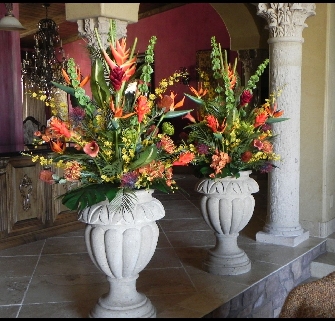 large faux flowers