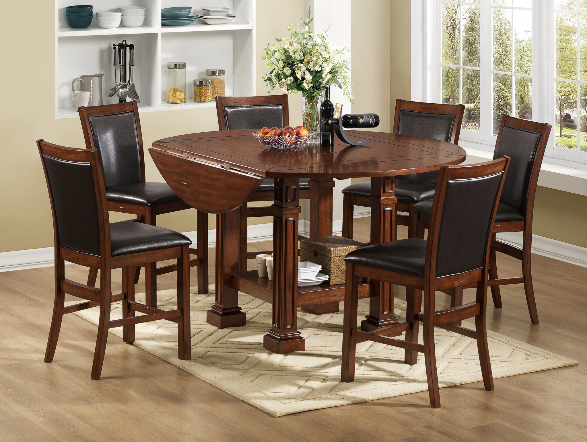 Legends Furniture Berkshire Round Convertible Counter Height Dining Table