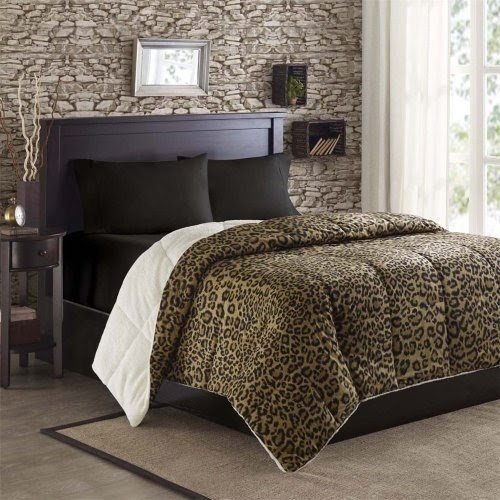 Leopard comforter set king