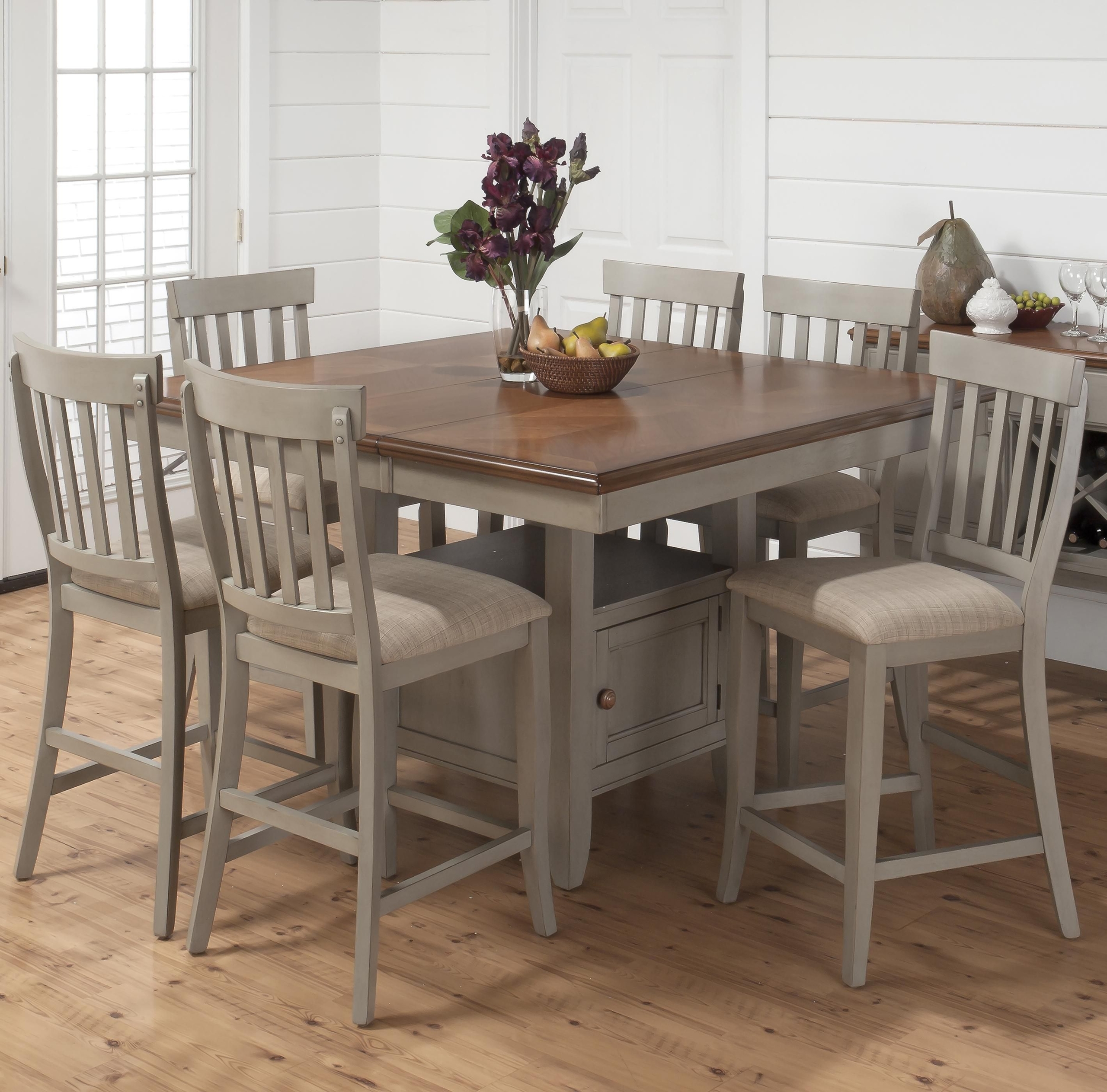 Light wood counter height dining sets