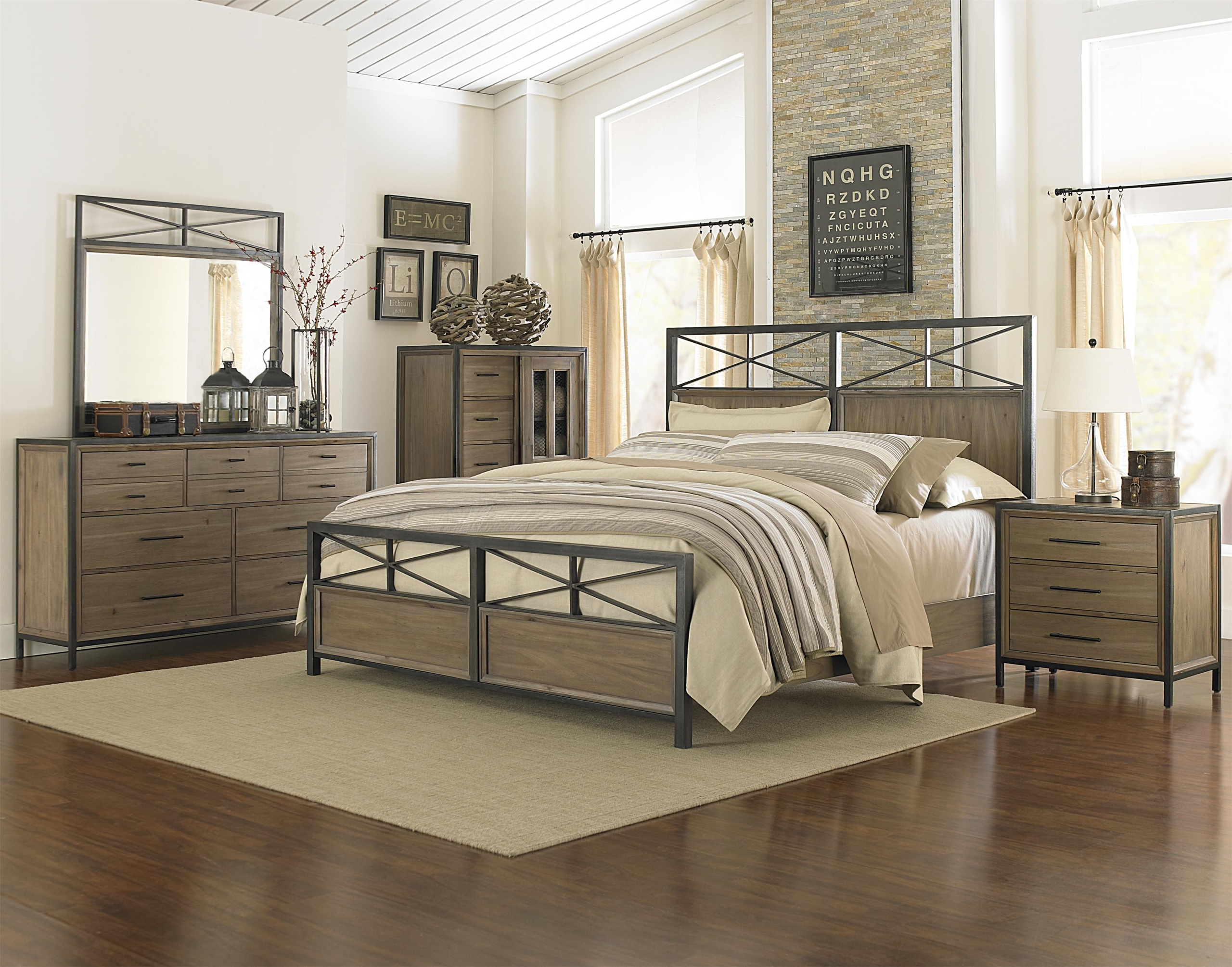 Metal and wood bedroom sets 15