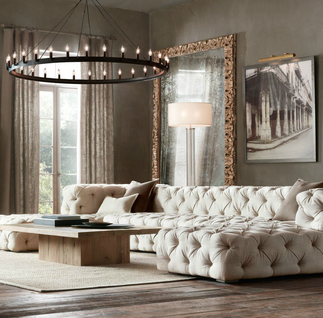 Modern tufted sectional
