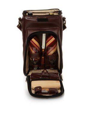 Picnic Time Serenata Insulated Two-Bottle Wine Tote with Deluxe Service for Two