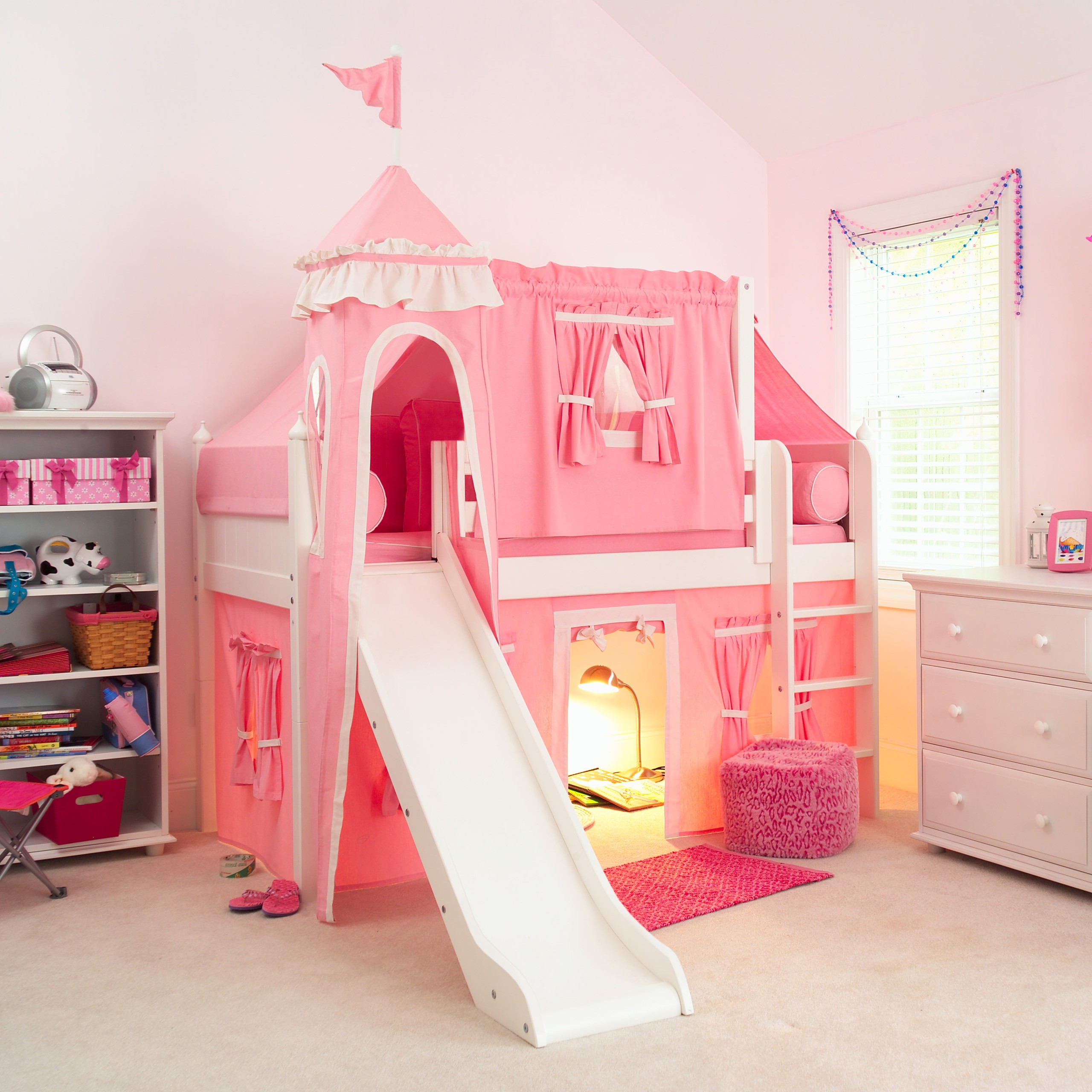 unicorn bunk bed with slide