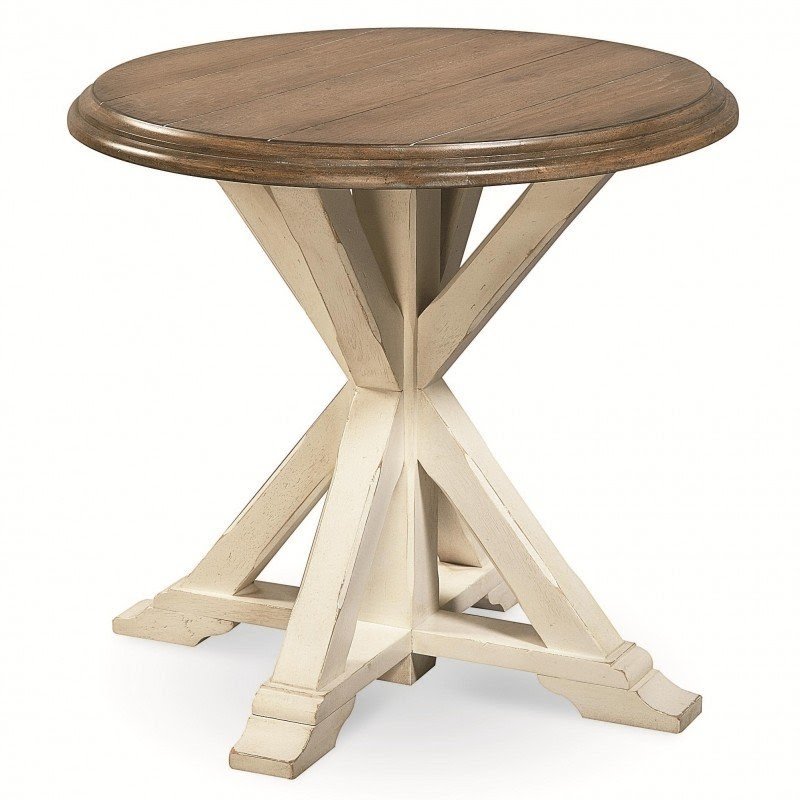 Round oak end tables