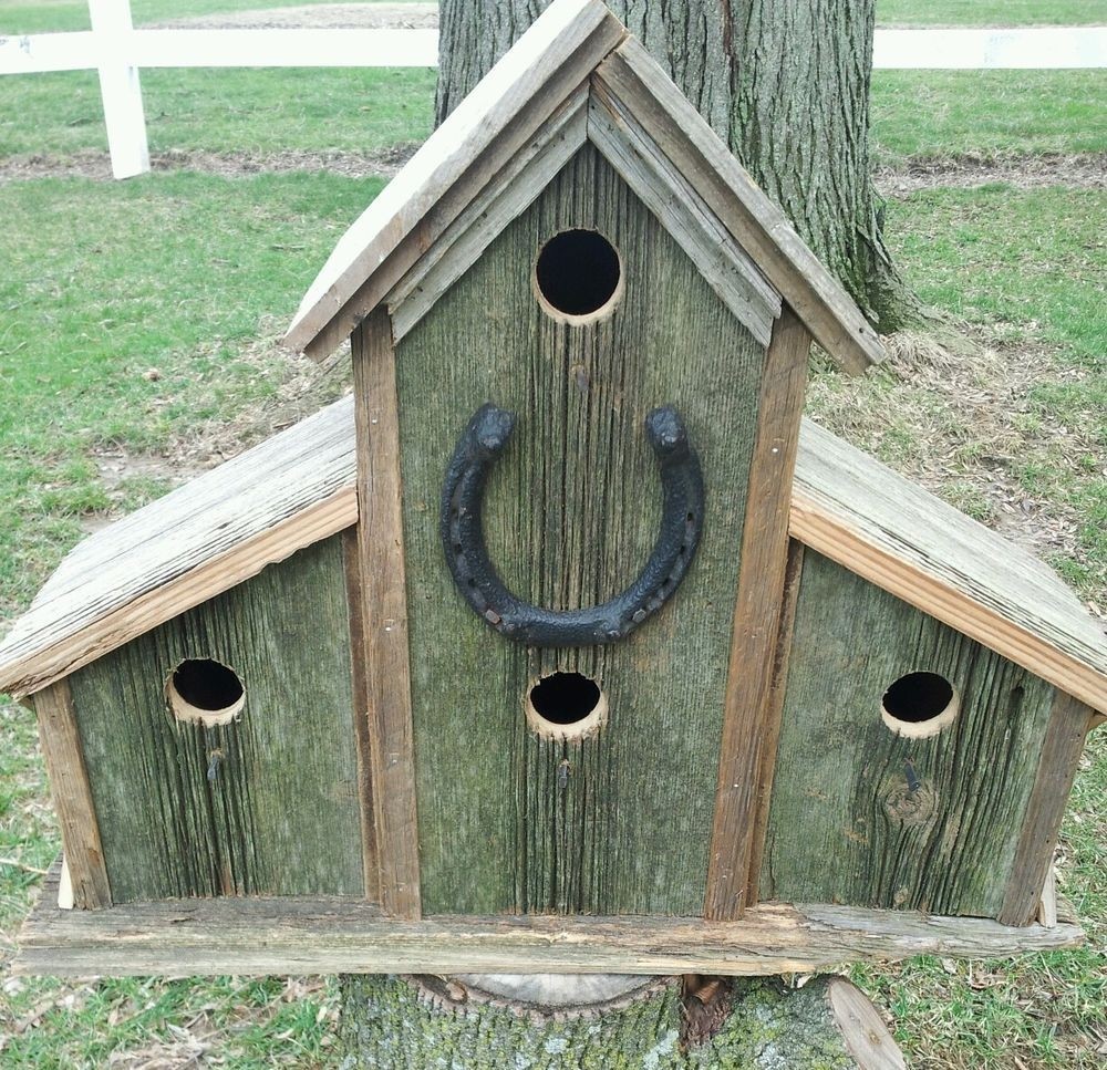 Rustic birdhouses