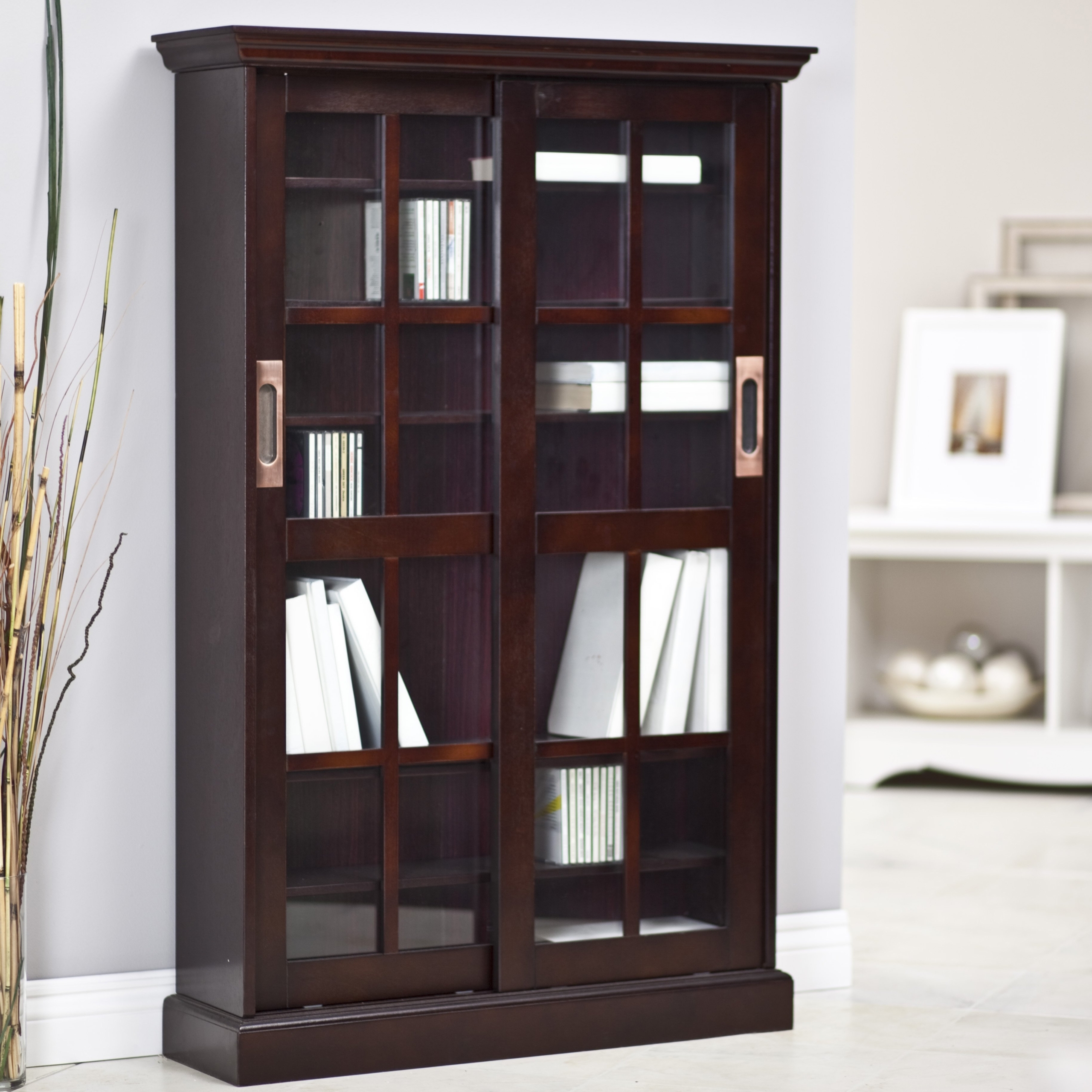 Small bookcase with glass doors 17