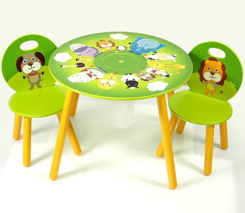 childrens table and chair set with storage