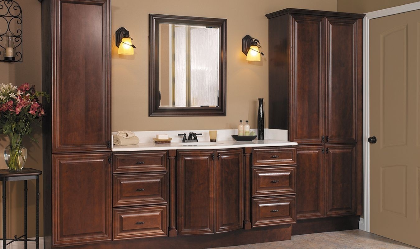 Bathroom Vanity With Tall Linen Cabinet