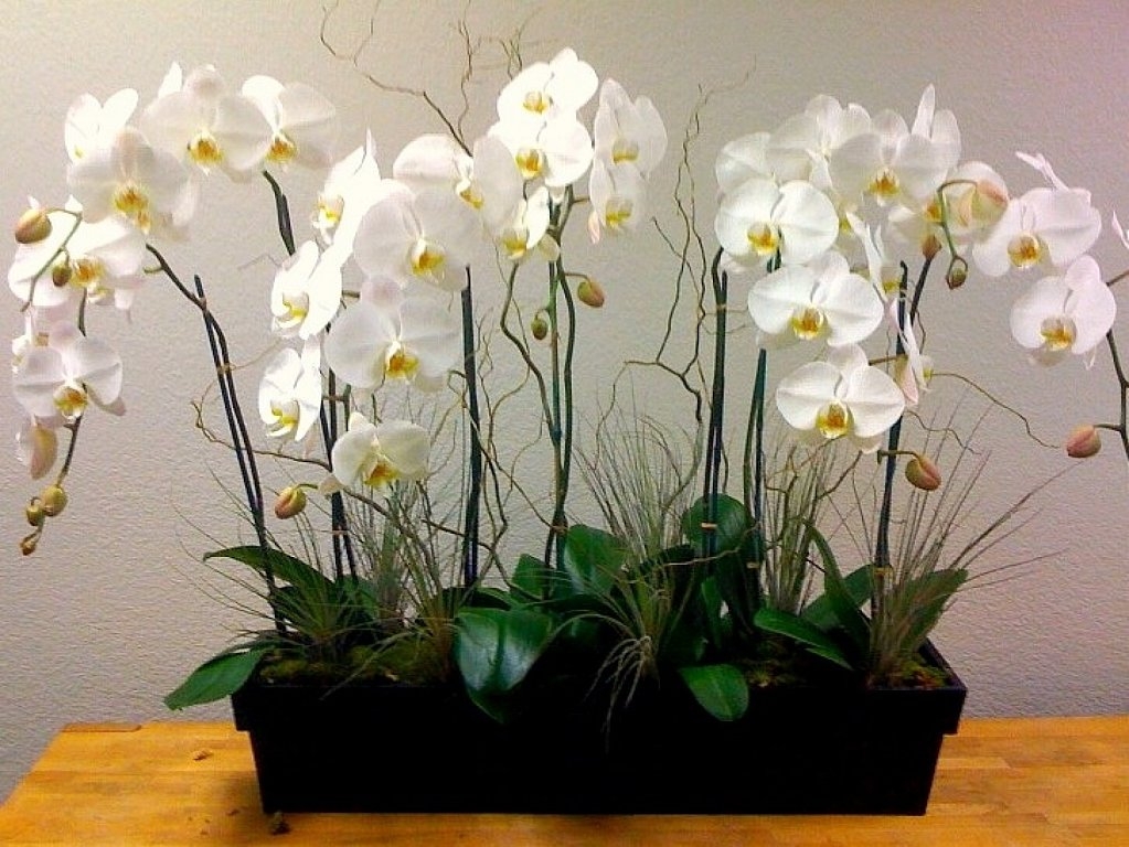 Tall silk floral arrangements