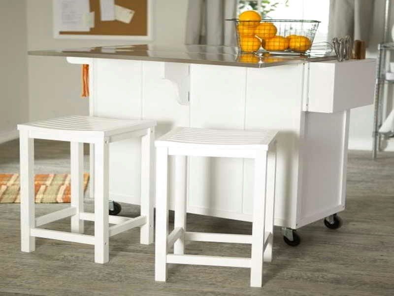 The Randall Portable Kitchen Island With Optional Stools Contemporary Kitchen Islands And Kitchen Carts
